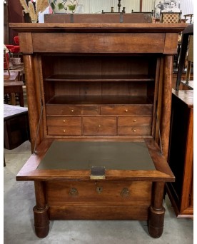 Le village de 58 brocanteurs -  Secrétaire époque Empire en noyer