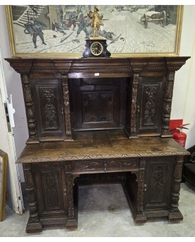 Le village de 58 brocanteurs - Très importante étagère de boulanger en fer