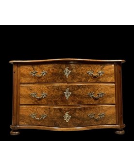 Le village de 58 brocanteurs - Importante console de chateau galbée + miroir style Louis XV en bois doré et argenté