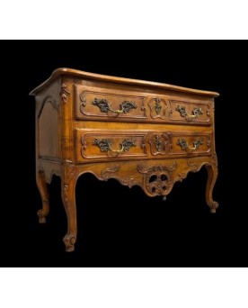 Le village de 58 brocanteurs - Commode sauteuse Provençale Arlésienne époque Louis XV en noyer époque XVIIIeme