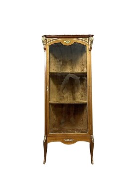 Le village de 58 brocanteurs - Meuble d'apparat ou chevet demi lune style Louis XVI en noyer