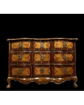 Le village de 58 brocanteurs - Armoire Alsacienne époque Louis XIII en noyer massif