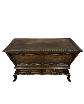 Le village de 58 brocanteurs - Pétrin style Louis XV en noyer massif