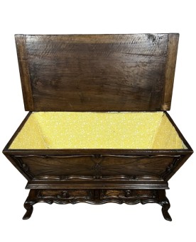 Le village de 58 brocanteurs - Pétrin style Louis XV en noyer massif