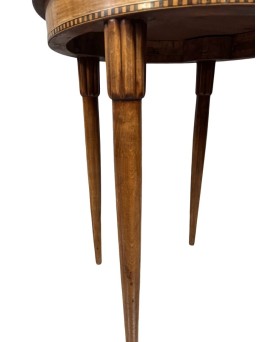 Le village de 58 brocanteurs - table d'apparat époque art déco en marquéterie