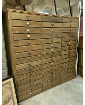 Le village de 58 brocanteurs -  Meuble de métier / classeur d'architecte ou de collectionneur
