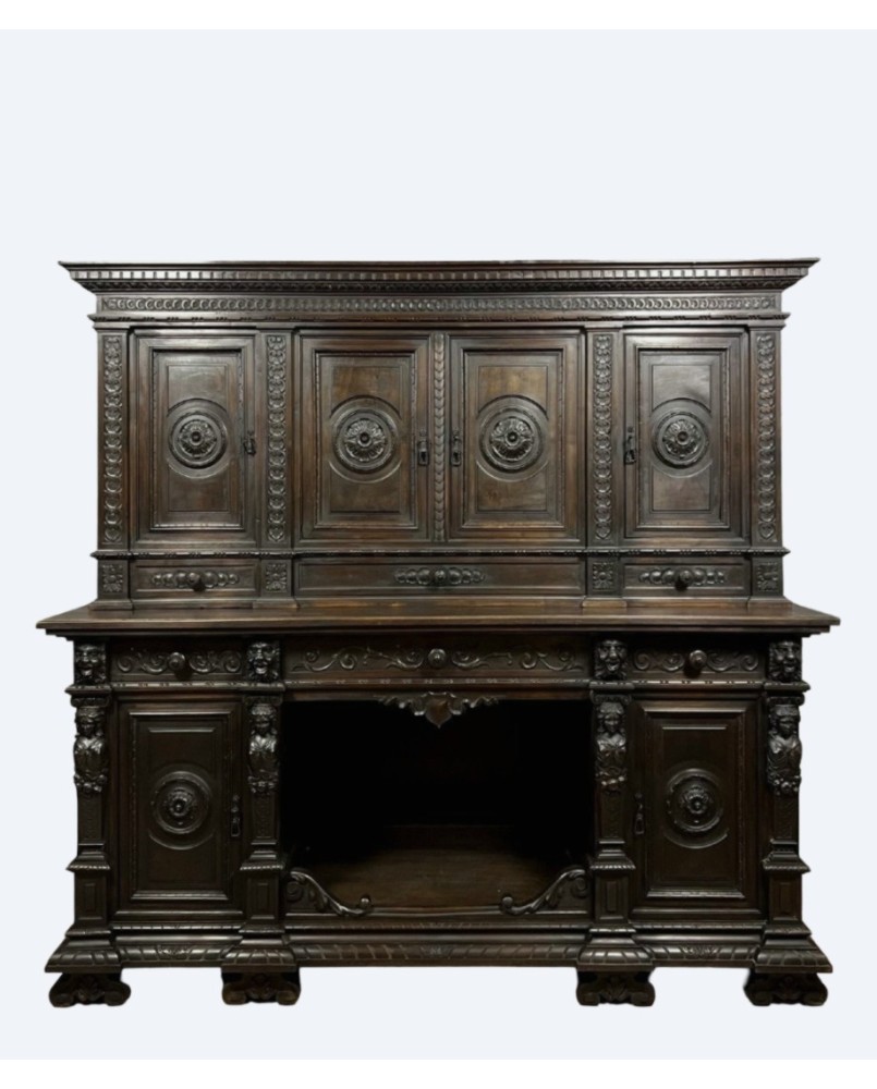 Le village de 58 brocanteurs -  Vitrine Venitienne en bois peint