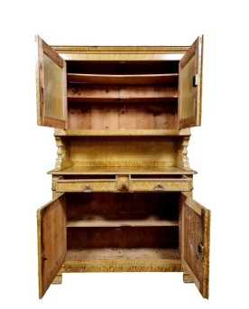 Le village de 58 brocanteurs - buffet deux corps époque Louis Philippe en bois laqué