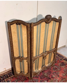 Le village de 58 brocanteurs - Paravent style Louis XV a 3 feuilles