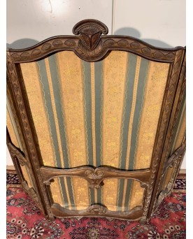 Le village de 58 brocanteurs - Paravent style Louis XV a 3 feuilles