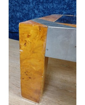 Le village de 58 brocanteurs - Table Basse Italienne En Loupe D’après Willy Rizzo Pour Mario Sabot Vers 1970