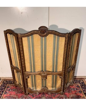 Le village de 58 brocanteurs - Paravent style Louis XV a 3 feuilles