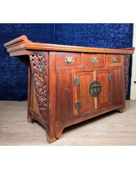 Le village de 58 brocanteurs - Asie Début XXème : Buffet En Enfilade En Bois Exotique Laqué