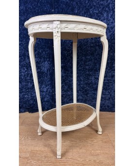 Le village de 58 brocanteurs - Sellette Ou Guéridon d'Appoint Style Louis XV En Bois Laqué