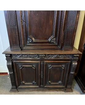 Le village de 58 brocanteurs -  Important Cabinet Style Renaissance En Noyer