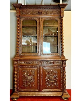 Le village de 58 brocanteurs -  Bibliothèque De Pavillon De Chasse Style Renaissance En Chêne