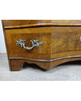 Le village de 58 brocanteurs -  Commode Arbalette En Marqueterie époque XVIIIeme