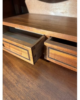 Le village de 58 brocanteurs - Bureau de pente style Louis XV en marquéterie