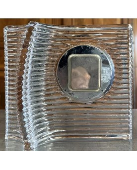 Village des brocanteurs 58 - Daum France : Luxueuse pendule de bureau vintage en cristal vers 1970