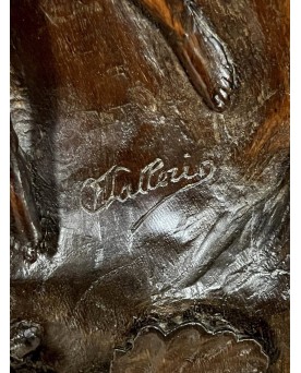 Le village de 58 brocanteurs -Panneau Architectural ou bas relief En Bois Sculpté