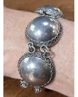 Le village de 58 brocanteurs - Bracelet style Baroque en argent