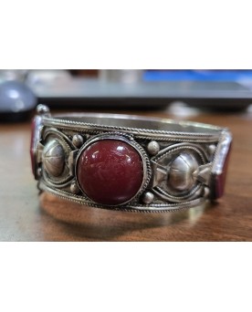 Le village de 58 brocanteurs - Bracelet bèrbére en argent et pierre