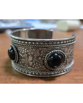 Le village de 58 brocanteurs - Bracelet bèrbére en argent et pierre