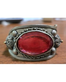 Le village de 58 brocanteurs -Bracelet bèrbére en argent et pierre