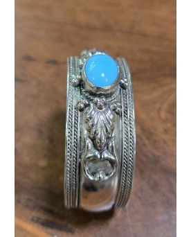 Le village de 58 brocanteurs - Bracelet bèrbére en argent et pierre