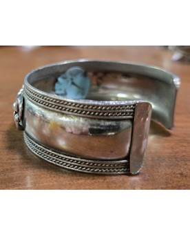 Le village de 58 brocanteurs - Bracelet bèrbére en argent et pierre