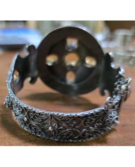 Le village de 58 brocanteurs -Bracelet bèrbére en argent et pierre