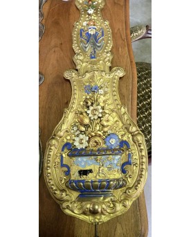 Le village de 58 brocanteurs - 2 balanciers d'horloge fleurie époque XIXeme