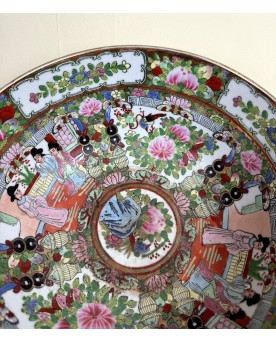 Le village de 58 brocanteurs - Chine Fin XIXeme : Grand Bol En Porcelaine De Canton