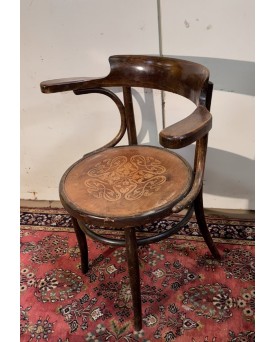Le village de 58 brocanteurs - Fauteuil de bureau FISCHEL en bois courbéflag