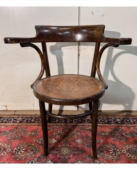 Le village de 58 brocanteurs - Fauteuil de bureau FISCHEL en bois courbéflag