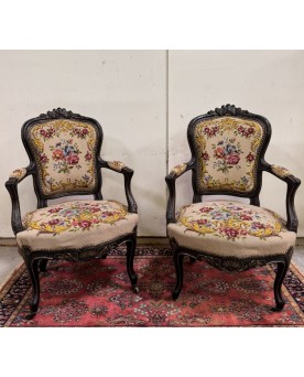 Le village de 58 brocanteurs -  Vitrine Venitienne en bois peint