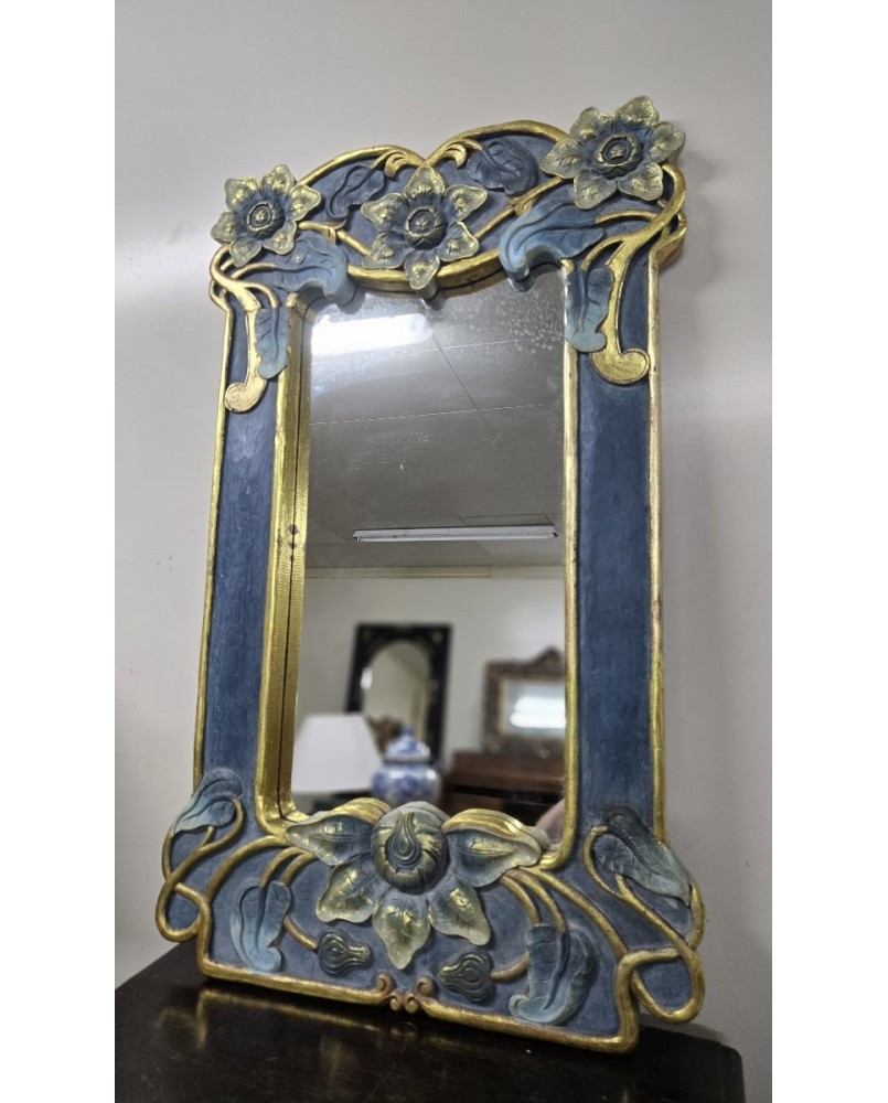 Le village de 58 brocanteurs - Miroir style art Nouveau d'aprés les réalisations de Mucha