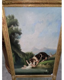 Le village de 58 brocanteurs - Grand miroir trumeau époque napoléon III