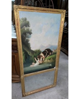 Le village de 58 brocanteurs - Grand miroir trumeau époque napoléon III