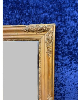 Le village de 58 brocanteurs - Miroir époque Empire En Bois Et Stuc Doré Circa 1810-1820