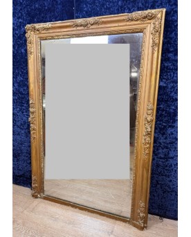 Le village de 58 brocanteurs - Miroir époque Empire En Bois Et Stuc Doré Circa 1810-1820