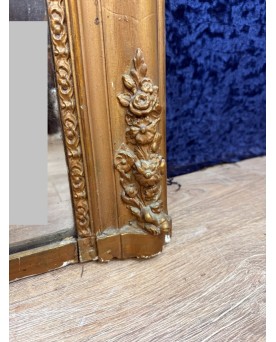 Le village de 58 brocanteurs - Miroir époque Empire En Bois Et Stuc Doré Circa 1810-1820