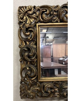 Le village de 58 brocanteurs - Miroir Louis XV Baroque En Stuc Doré