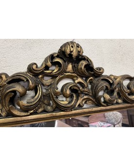 Le village de 58 brocanteurs - Miroir Louis XV Baroque En Stuc Doré